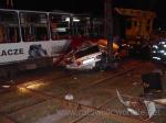 Wypadek tramwaju i samochodu osobowego - Gdańsk