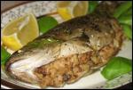 Ryby: Pstrąg faszerowany kaszą i ryżem