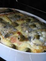 Zapiekanki: Zapiekanka z łososiem i serem pleśniowym